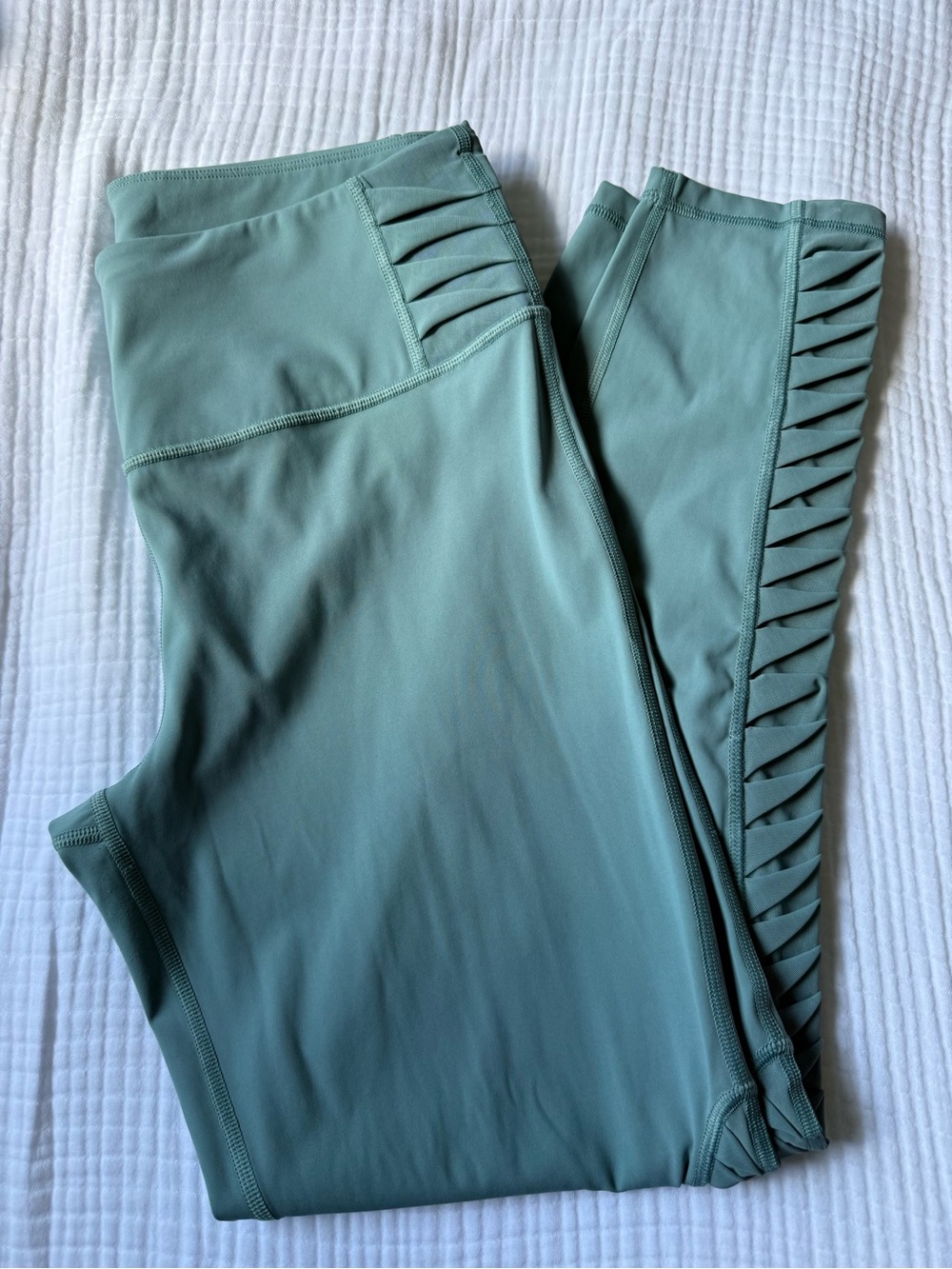 Victoria's Secret Light Teal Aqua Leggings with Ladder Cutouts